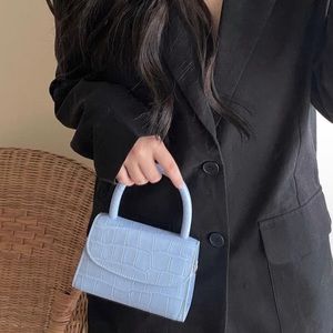 By Far mini leather bag in Sky Blue
